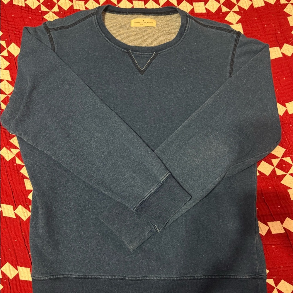 imogene + willie Blue Crewneck Sweater